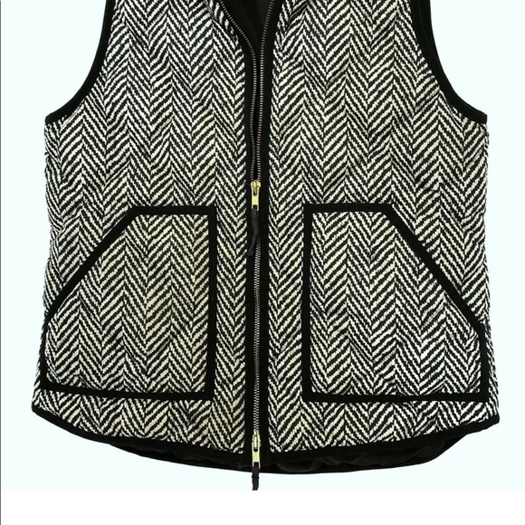 J. Crew Quilted Herringbone Excursion Vest Small - Picture 10 of 11